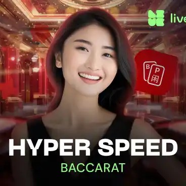 Hyper Speed Baccarat slot logo by Evolution at Shelbyspin